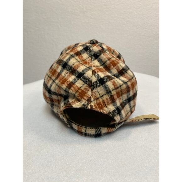 Aerie Smiley Wool Blend Baseball Hat in a brushed plaid pattern - Picture 3 of 6